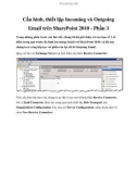 Cấu hình, thiết lập Incoming và Outgoing Email trên SharePoint 2010 - Phần 3