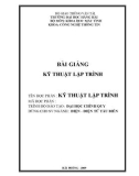 Bài giảng Kỹ thuật lập trình - ĐH Hàng Hải