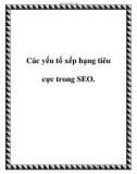 Các yếu tố xếp hạng tiêu cực trong SEO.