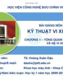 Kỹ thuật vi xử lý- chương 1: Tổng quan về vi xử lý và hệ xử lý