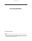 C# Coding Standards