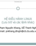 Bài giảng Hệ điều hành Linux - Bài 10: Lưu trữ và các lệnh khác