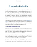 5 mẹo cho LinkedIn