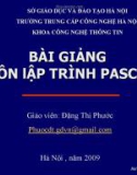 Bài giảng: Lập trình Pascal - Đặng Thị Phước