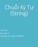 Bài giảng Kỹ thuật lập trình: Chuỗi ký tự - Trịnh Tấn Đạt