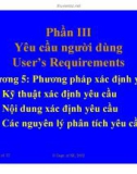 Bài giảng hệ điều hành : Yêu cầu người dùng part 1