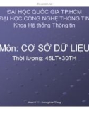 Bài giảng Cơ sở dữ liệu: Bài 1 - GV. Dương Khai Phong