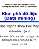 Bài giảng Khai phá dữ liệu: Chương 0 - TS. Võ Thị Ngọc Châu