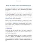 Hướng dẫn sử dụng Windows Control Panel hiệu quả