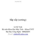 Bài giảng Sắp xếp (Phần 1)