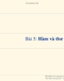 Bài giảng Kỹ thuật lập trình: Bài 5 - TS. Đào Trung Kiên