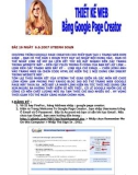 Thiết kế web bằng google page creator