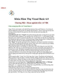 Chương 1: Khóa Hàm Thụ Visual Basic 6.0