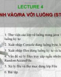 Bài giảng Ngôn ngữ lập trình Java: Lập trình vào/ra với luồng (Streams) - TS. Nguyễn Thị Hiền