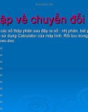 Bài tập về chuyển đổi cơ số