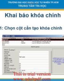 Bài giảng access : Khai báo khóa chính