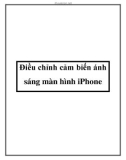 Điều chỉnh cảm biến ánh sáng màn hình iPhone