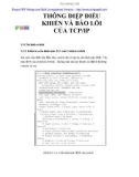 THÔNG ĐIỆP ĐIỀU KHIỂN VÀ BÁO LỖI CỦA TCP/IP