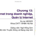 Bài giảng Mạng máy tính - Chương 13: Internet trong doanh nghiệp, quản lý Internet