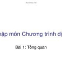 Nhập môn Chương trình dịch - Bài 1