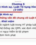 Bài giảng Pháp luật đại cương - Chương 6 Luật hình sự, Luật Tố tụng Hình sự