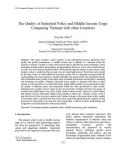 The Quality of Industrial Policy and Middle Income Traps: Comparing Vietnam with other Countries