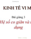 Kinh tế vi mô - Hệ số co giãn và ứng dụng