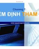 Bài giảng Nguyên lý thống kê: Chương 7 - Nguyễn Ngọc Lam (2017)