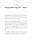 Thao tác XML - Sử dụng DOM trong .NET – Phần 1