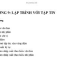 Bài giảng Ngôn ngữ lập trình C - Chương 9: Lập trình với tập tin