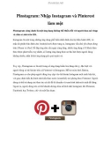 Pinstagram: Nhập Instagram và Pinterest làm một