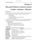 GIÁO TRÌNH MICOSOFT VISUAL BASIC - Chương 13 Microsoft Windows Common Controls Toolbar - Statusbar - DTpicker