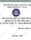 Bài giảng Kinh tế và thương mại các nước Châu Á - Thái Bình Dương - ĐH Thương Mại