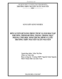 SKKN: Rèn luyện kĩ năng phân tích và giải bài tập phương trình đường thẳng trong mặt phẳng cho học sinh trung bình và yếu Trường THPT Nguyễn Xuân Nguyên