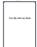 Vực dậy nhờ suy thoái