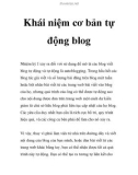 Khái niệm cơ bản tự động blog