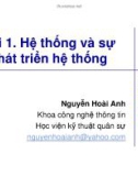 Bài 1: Hệ thống và sự phát triển hệ thống