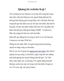 Quảng bá website là gì !