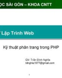 Lập Trình Web: Kỹ thuật phân trang trong PHP - GV: Trần Đình Nghĩa