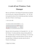 6 cách để mở Windows Task Manager