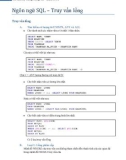 Ngôn ngữ SQL – Truy vấn lồng