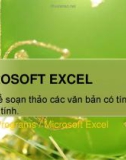 Bài giảng Tin học đại cương: Microsoft Excel