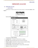 Giáo trình SAP 2000 - Trình đơn Analyze