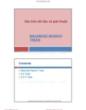 Bài giảng Cấu trúc dữ liệu & giải thuật: Balanced search trees