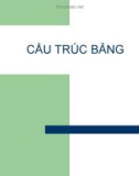 CẤU TRÚC BẢNG