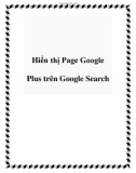 Hiển thị Page Google Plus trên Google Search