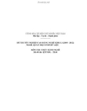 Đề thi tốt nghiệp cao đẳng nghề khóa 3 (2009-2012) - Nghề: Quản trị cơ sở dữ liệu - Môn thi: Thực hành nghề - Mã đề thi: QTCSDL-TH41