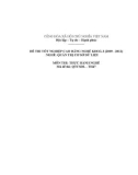 Đề thi tốt nghiệp cao đẳng nghề khóa 3 (2009-2012) - Nghề: Quản trị cơ sở dữ liệu - Môn thi: Thực hành nghề - Mã đề thi: QTCSDL-TH47