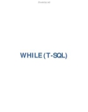 WHILE (T-SQL)