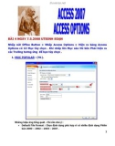 ACCESS 2007 - ACCESS OPTIONS